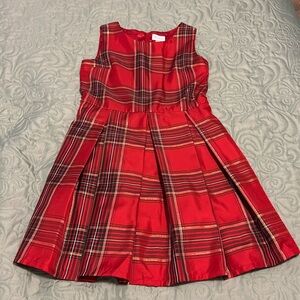 Children’s Place girls red holiday plaid dress